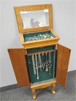 Jewelry cabinet with fashion & costume jewelry