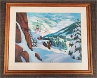 Signed Randy Penner painting on paper-