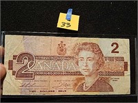 1986 Canadian $2 Note