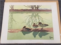 Unframed F.L. Jaques litho 22"x 28" (as seen-