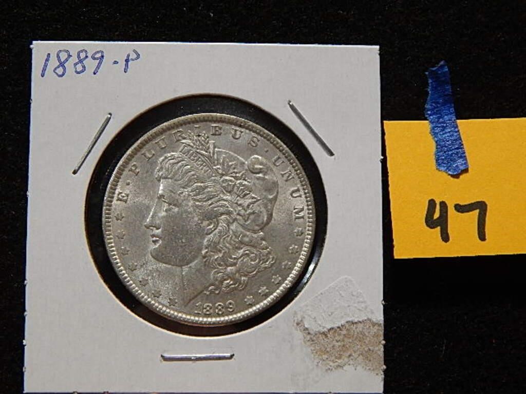 1889-P US Silver Dollar