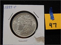 1889-P US Silver Dollar