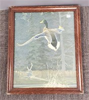 Vintage framed F.L. Jaques for Brown & Bigelow-