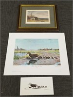 2 signed Kouba prints- 1 framed & 1 unframed