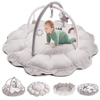 5-in-1 Convertible Baby Play Gym with 6 Toys
