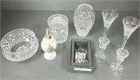 Group Waterford cut crystal & a Spode soap