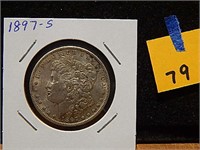 1897-S US Silver Dollar