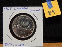 1965 Canadian Silver Dollar 80% Silver