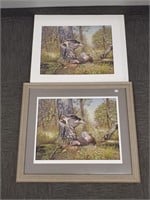 2 John Jorosz wildlife prints - 1 framed & 1