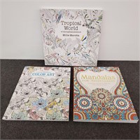 Lot Of 3 Adult Coloring Books