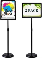 HUAZI Sign Holder Pedestal Sign Stand 8.5x11 inche