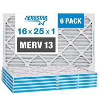 Aerostar 16x25x1 MERV 13 Pleated Air Filter  AC Fu