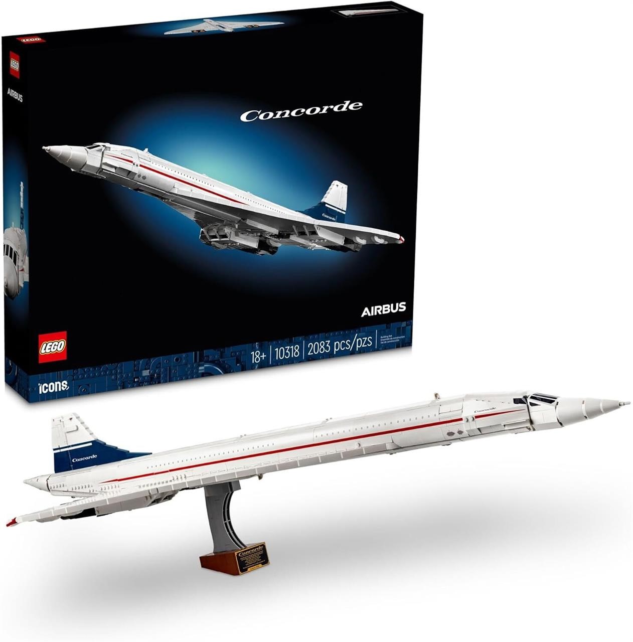 LEGO Icons Concorde Model Aircraft  Gift for Adult