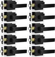 10-Pack.Black Privacy Door Levers. Right & Left