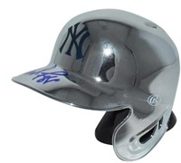 Autographed Wade Boggs Yankees Mini Batting Helmet