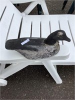 Very rustic hand carved wood duck decoy