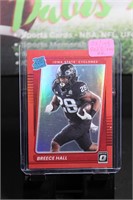 2022 Panini Rated Rookie Breece Hall #19- Red /149