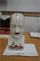 Phrenology porcelain head-crackle glaze,