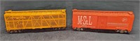 HO Scale Stock Cattle Car & Minneapolis Boxcar