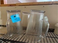 4 8" plastic pitchers for water or cola