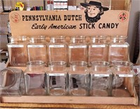 Old Fashion Candy Display w/ stick candy & Jars