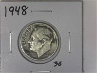 1948 Silver Roosevelt Dime