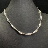 Sterling Silver Twisted Curb Link Chain