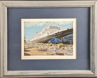Framed Art Print Of Mallory Dock, Key West