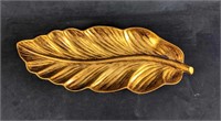 Golden Leaf Decoration, Golden Brown Leaf Dish Lar