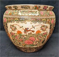 Large Hand Painted Ceramic Chinese Planter