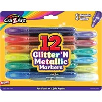 Cra-Z-Art 12pc Glitter 'N Metallic Markers