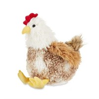 Brown & White Chicken Plush  Easter  13 in