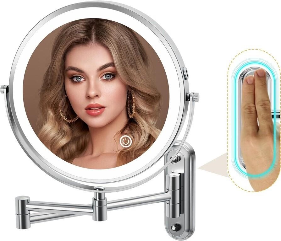 Rocollos Rechargeable Mounted Lighted Mirror