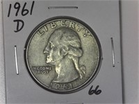 1961-D Silver Washington Quarter