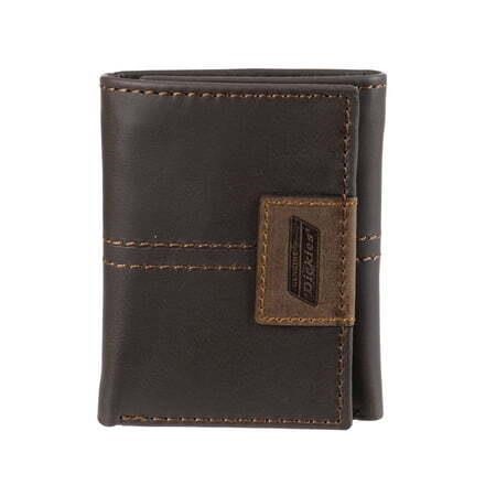 Dickies Men's RFID Genuine Leather Trifold Wallet