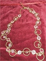 costume gold & clear necklace
