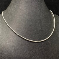 Textured Sterling Silver 18" Necklace