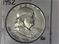 1952 Silver Franklin Half Dollar