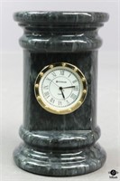 Black Marble Quartz Clock