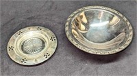 Vintage Silverplate Relish Tray & Pedestal Bowl.