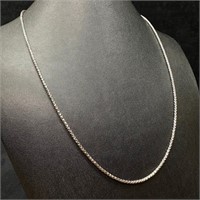 Textured Sterling Silver 24" Necklace