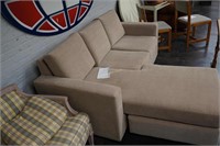 3-seat upholstered sofa with chaise extension