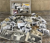Tub of vintage photos