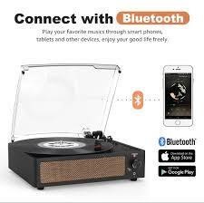 Bluetooth Vinyl Record Player  Orange  Size: 7