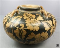 Painted Pottery Vase - Heavy
