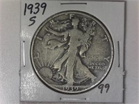 1939-S Silver Walking Liberty Half Diollar