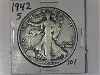 1942-S Silver Walking Liberty Half Diollar