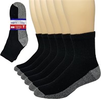 Wrangler Ankle Socks 6 Pairs 6-12 Blk/Blk