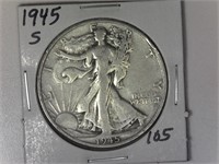 1945-S Silver Walking Liberty Half Diollar