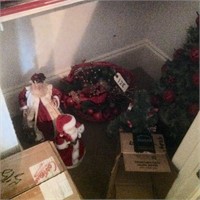 floor in closet Christmas items
